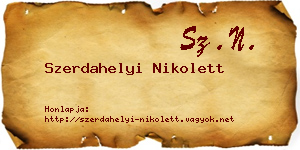 Szerdahelyi Nikolett névjegykártya